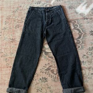 imogene + willie Blake military trouser in washed black